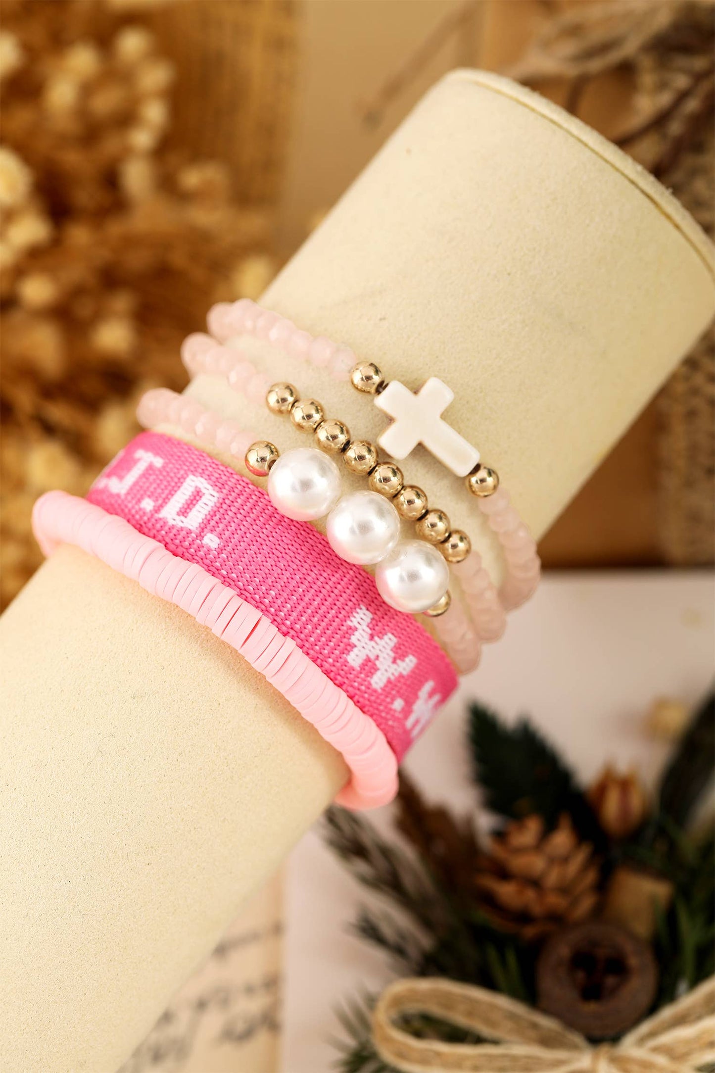 WWJD Bracelet Pink / ONE SIZE