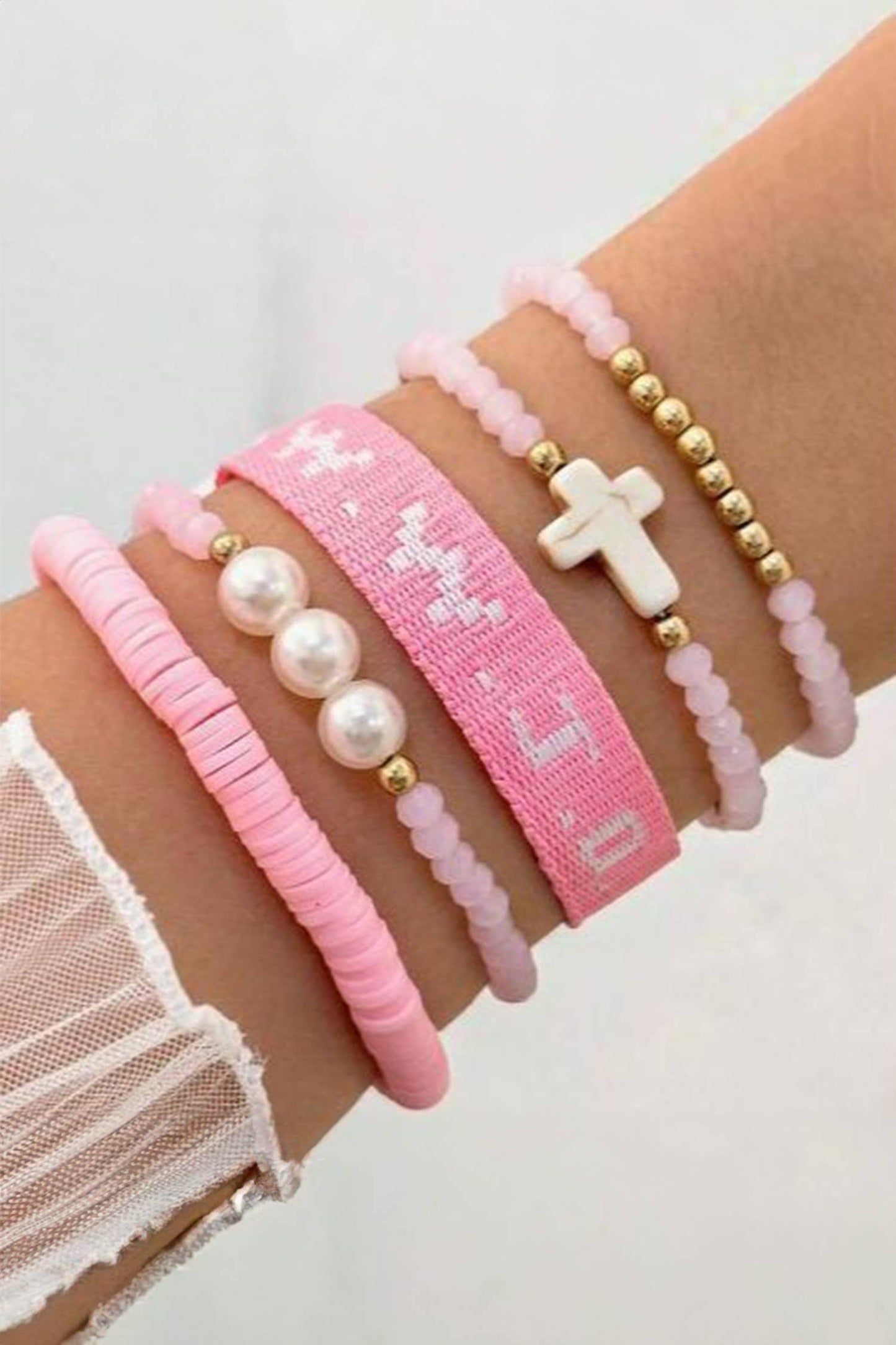 WWJD Bracelet Pink / ONE SIZE