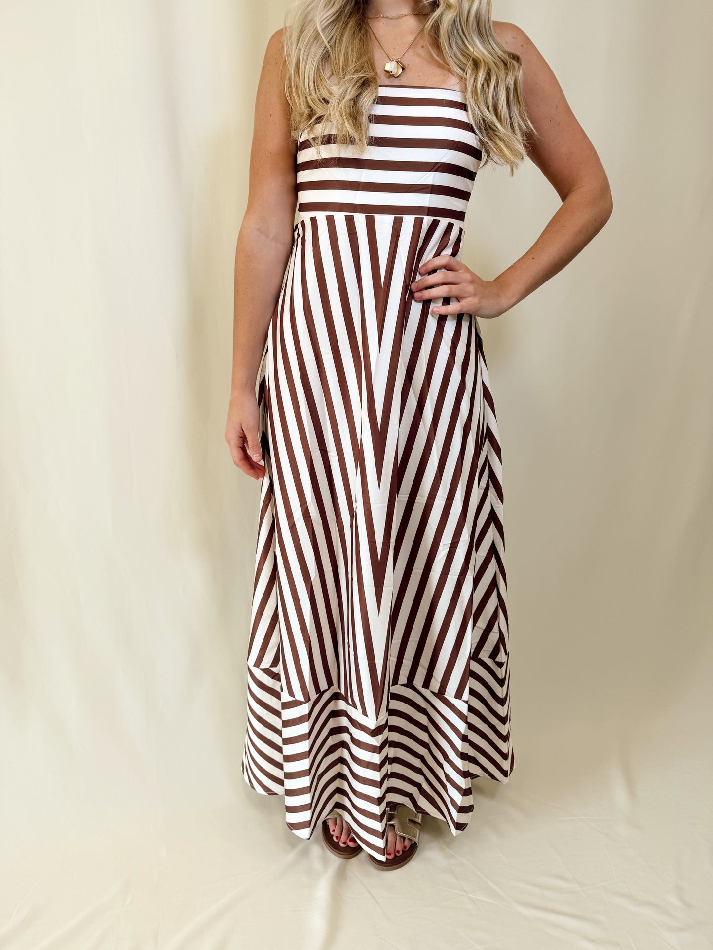 Timeless Charm Strapless  Maxi Dress