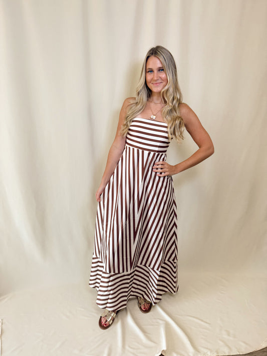 Timeless Charm Strapless  Maxi Dress