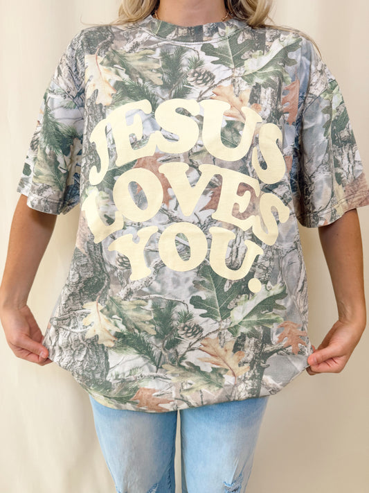 Jesus Loves You Camo Tee