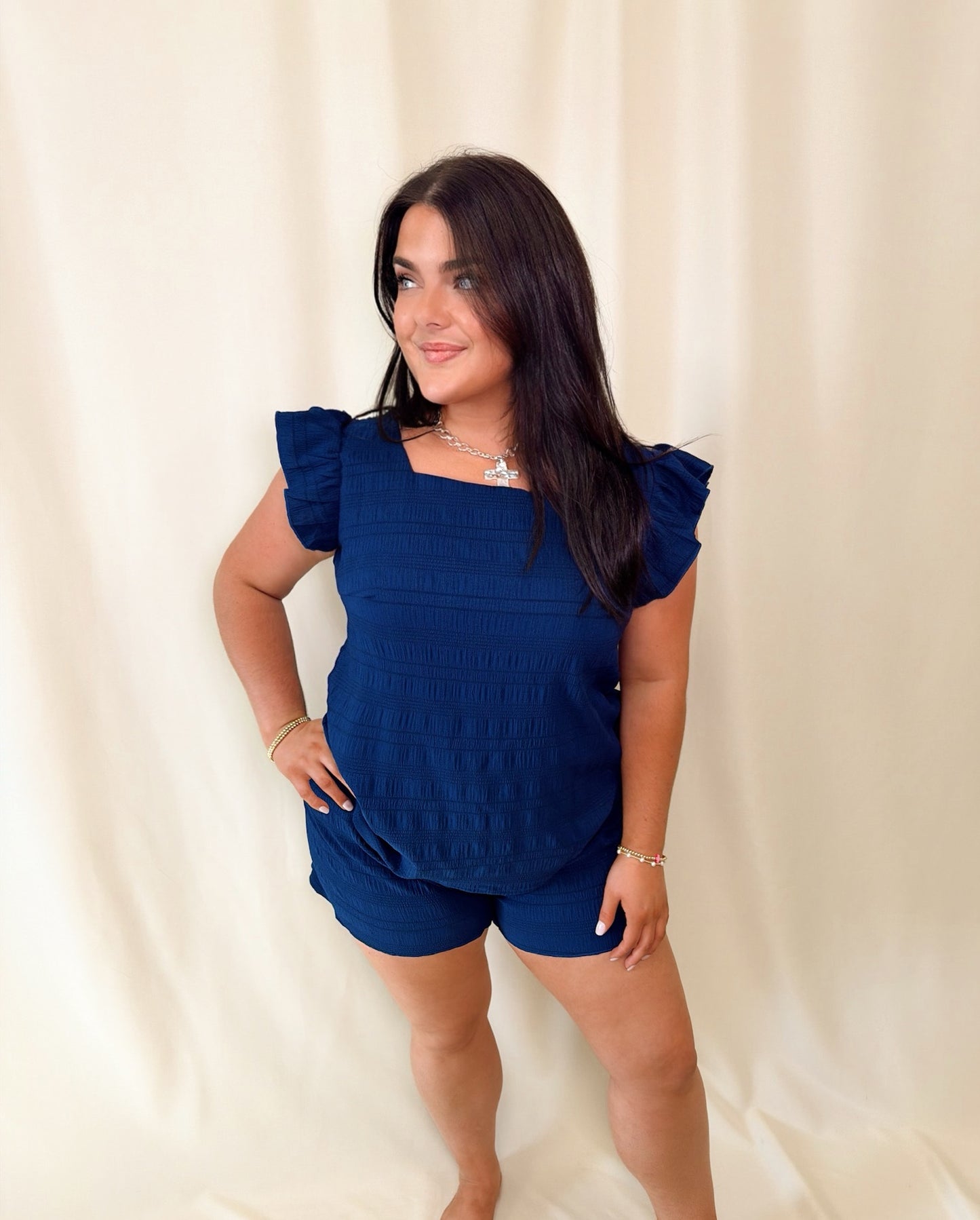 Navy Bliss Textured Set