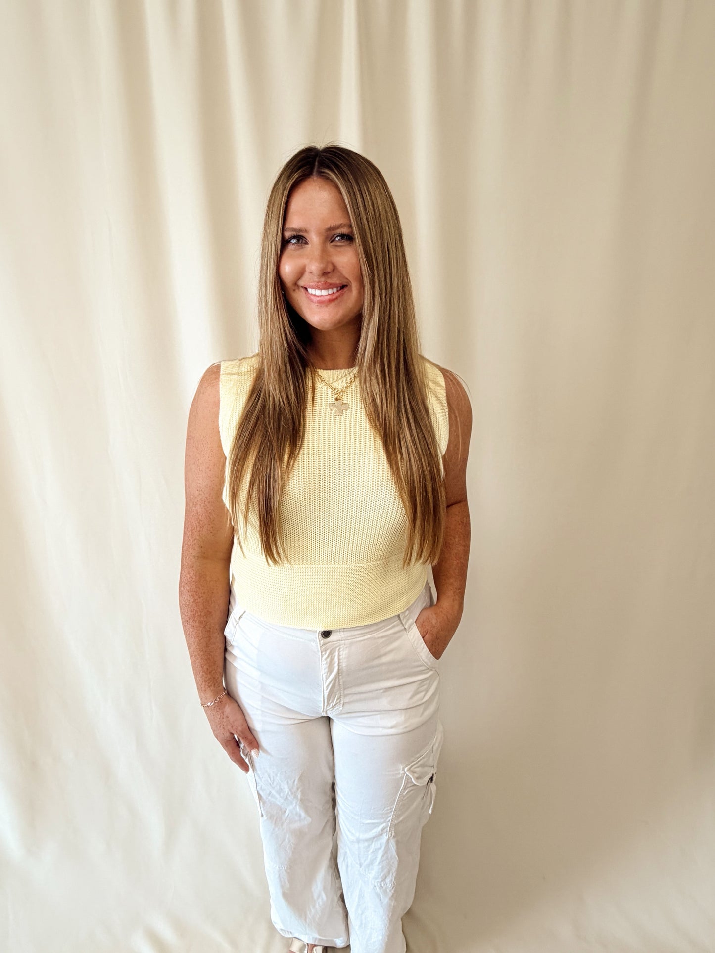 Butter Knit Bow Back Sweater Vest