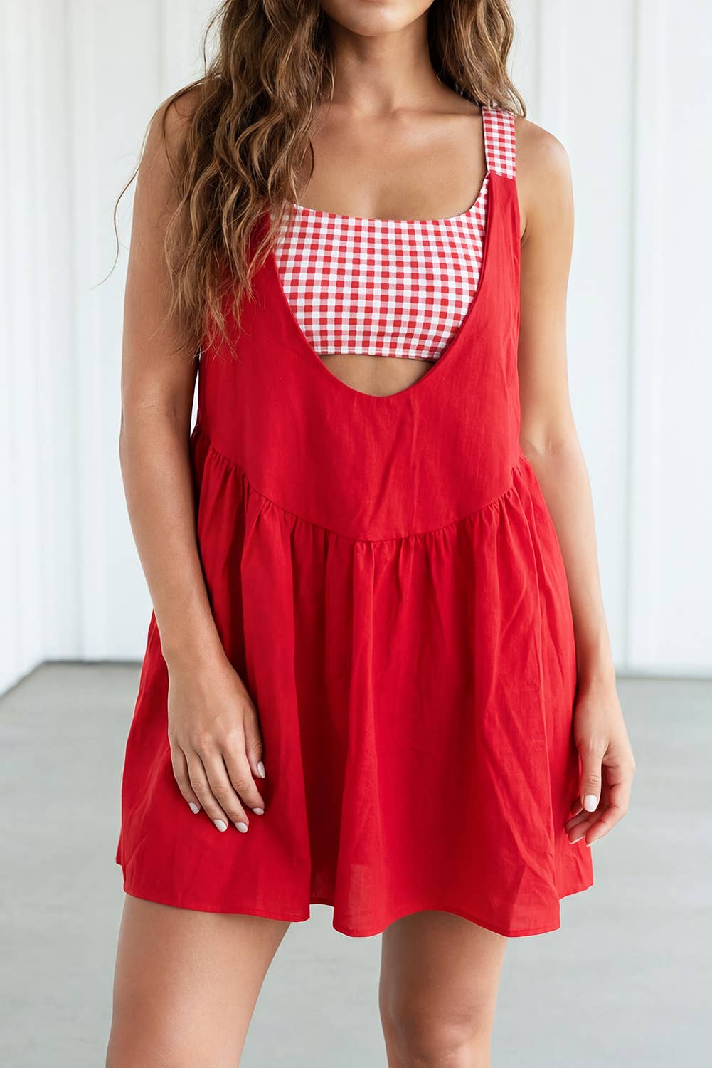 Sweet Gingham Babe Romper